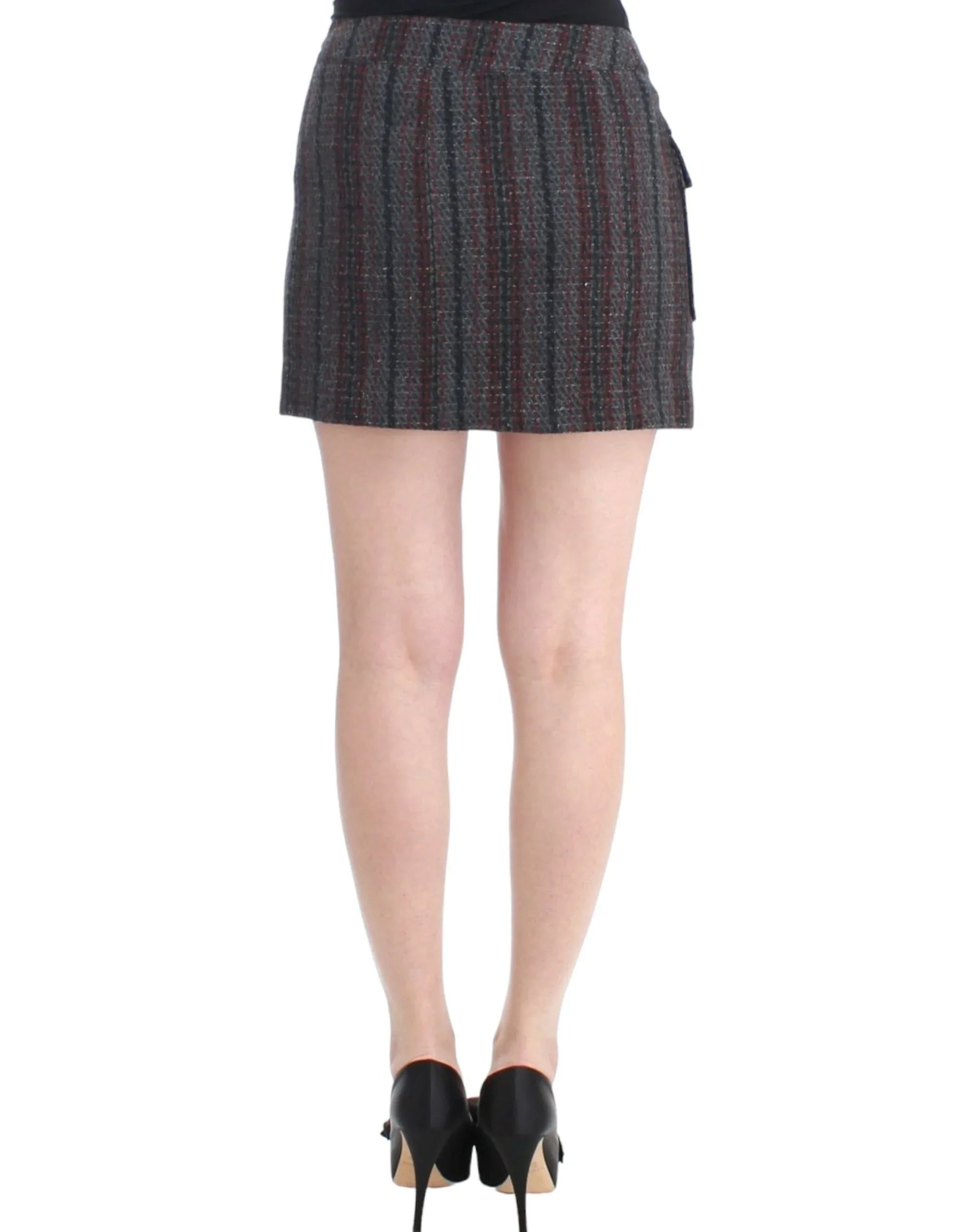 Costume National Gray wool mini skirt - Zeiniez