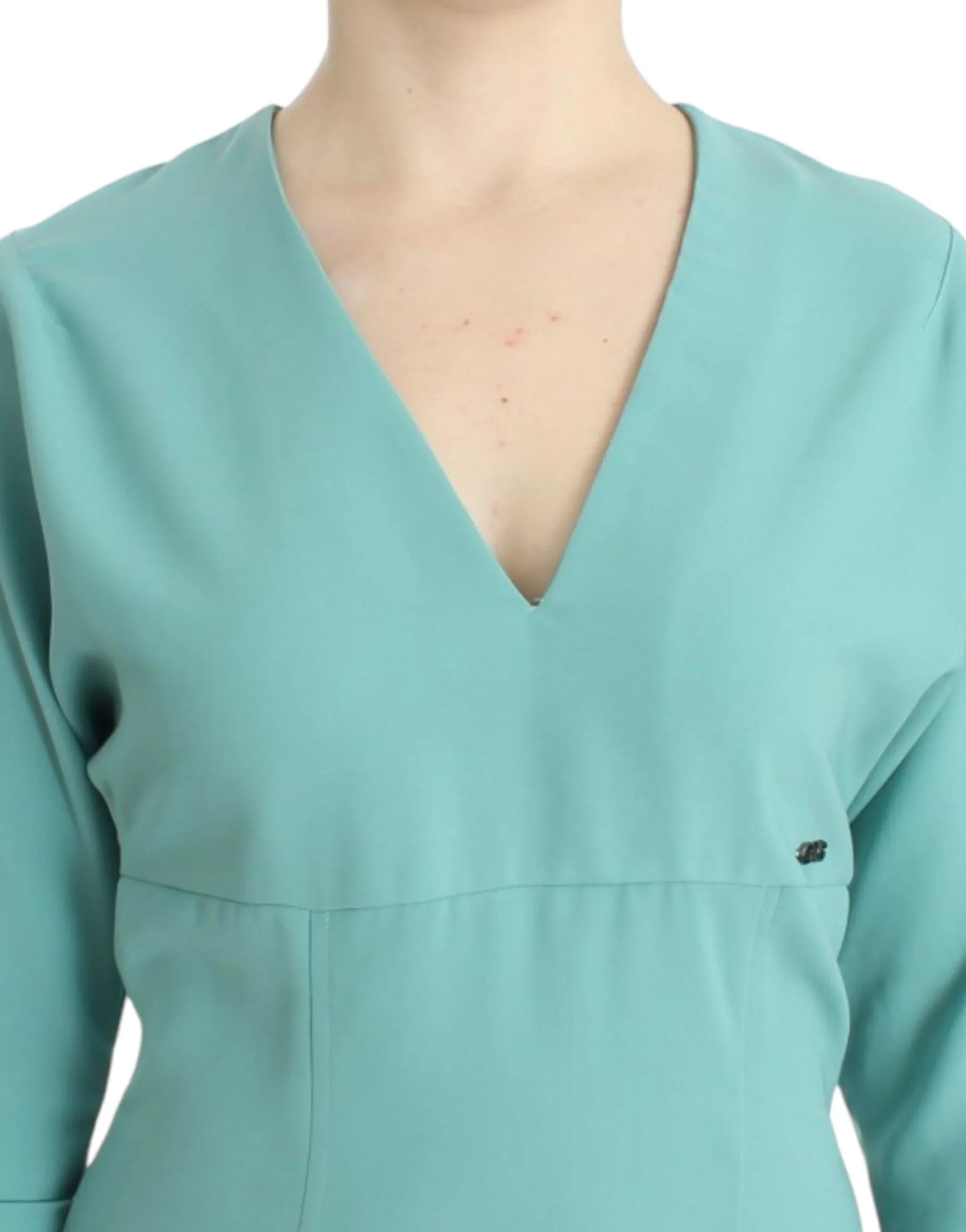 Costume National Green 3/4 sleeved sheath dress - Zeiniez