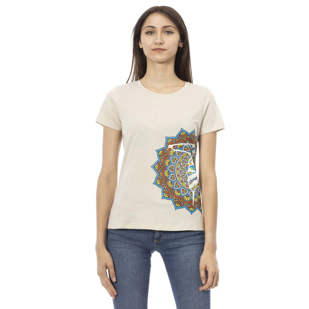 Trussardi Action Beige Cotton Women T-Shirt - Zeiniez