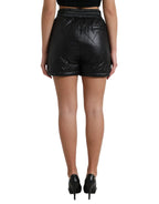Dolce & Gabbana Black Embellished High Waist Hot Pants Shorts - Zeiniez