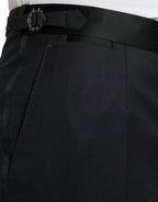 Dolce & Gabbana Blue Wool Cropped Tapered Pants - Zeiniez