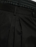 Dolce & Gabbana Black Cotton Stretch Cargo Bermuda Shorts - Zeiniez