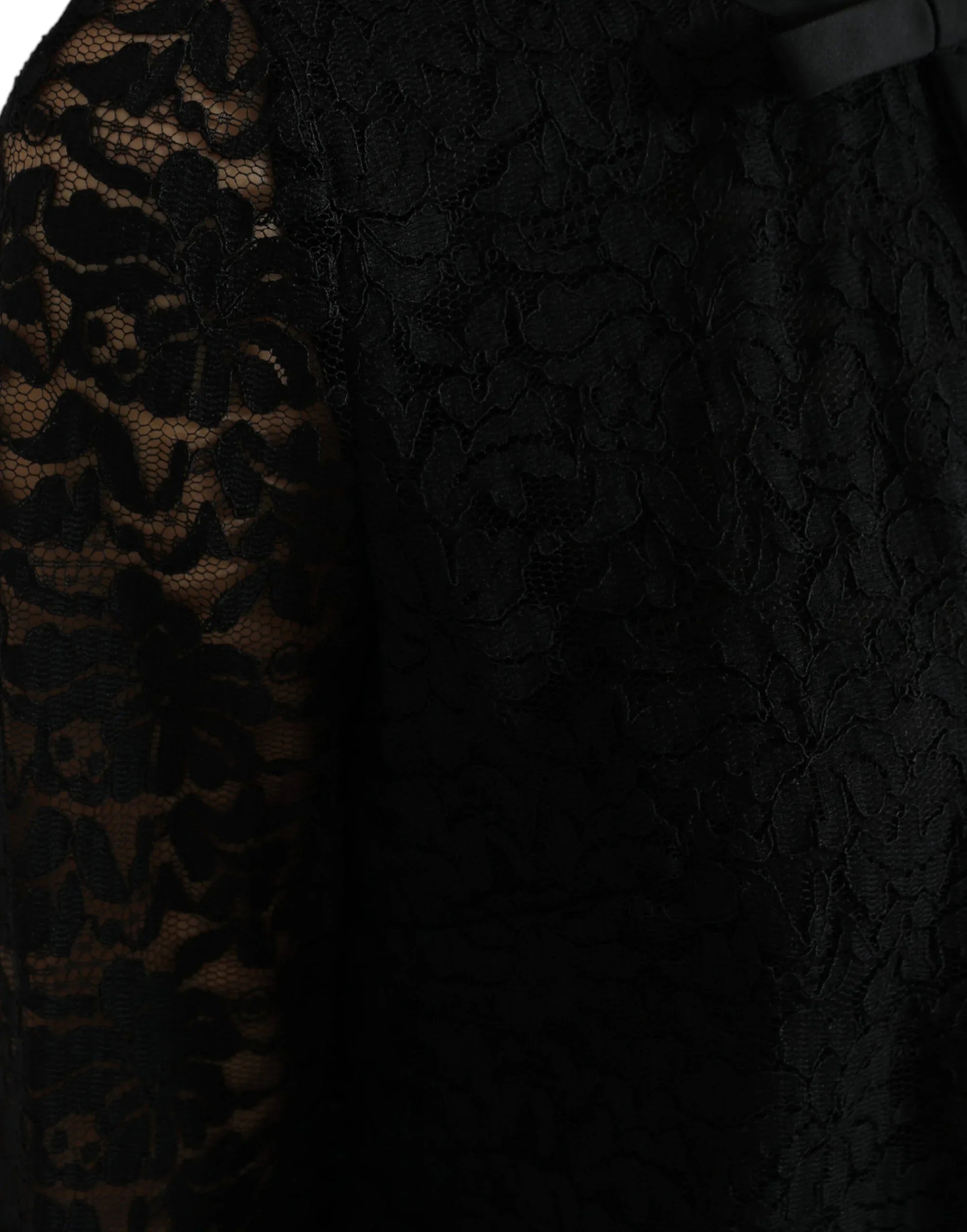 Dolce & Gabbana Black STAFF Blouse Floral Lace Nylon Top - Zeiniez