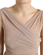 Dolce & Gabbana Beige Viscose V-neck Sleeveless Tank Top - Zeiniez