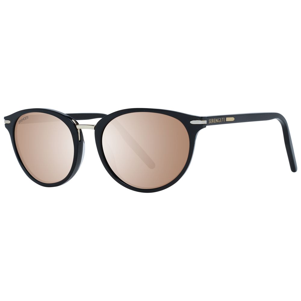 Serengeti Black Acetate & Metal Sunglasses