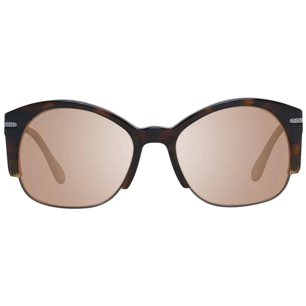 Serengeti Brown Acetate & Metal Sunglasses - Zeiniez