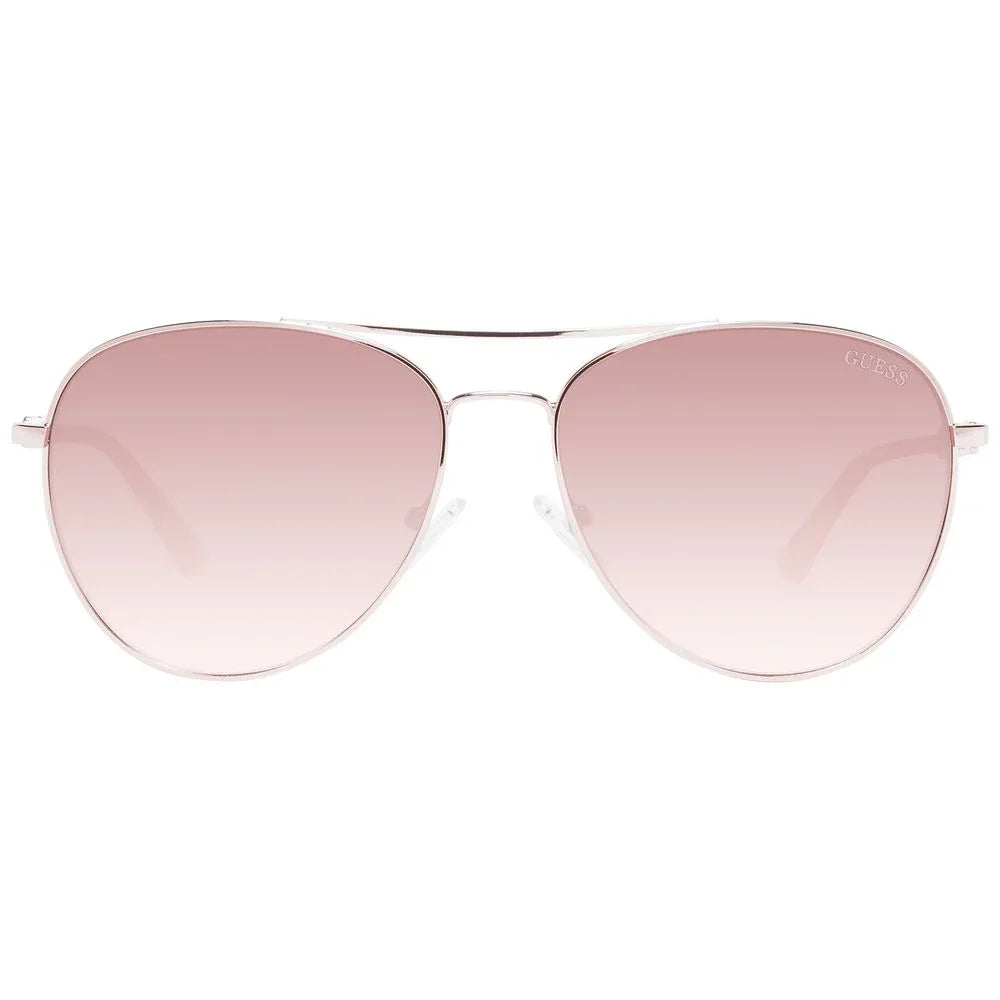 Guess Rose Gold Metal Sunglasses - Zeiniez