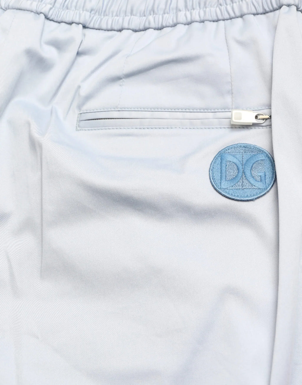 Dolce & Gabbana Light Blue Cotton Stretch Jogger Pants - Zeiniez