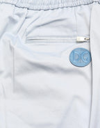 Dolce & Gabbana Light Blue Cotton Stretch Jogger Pants - Zeiniez