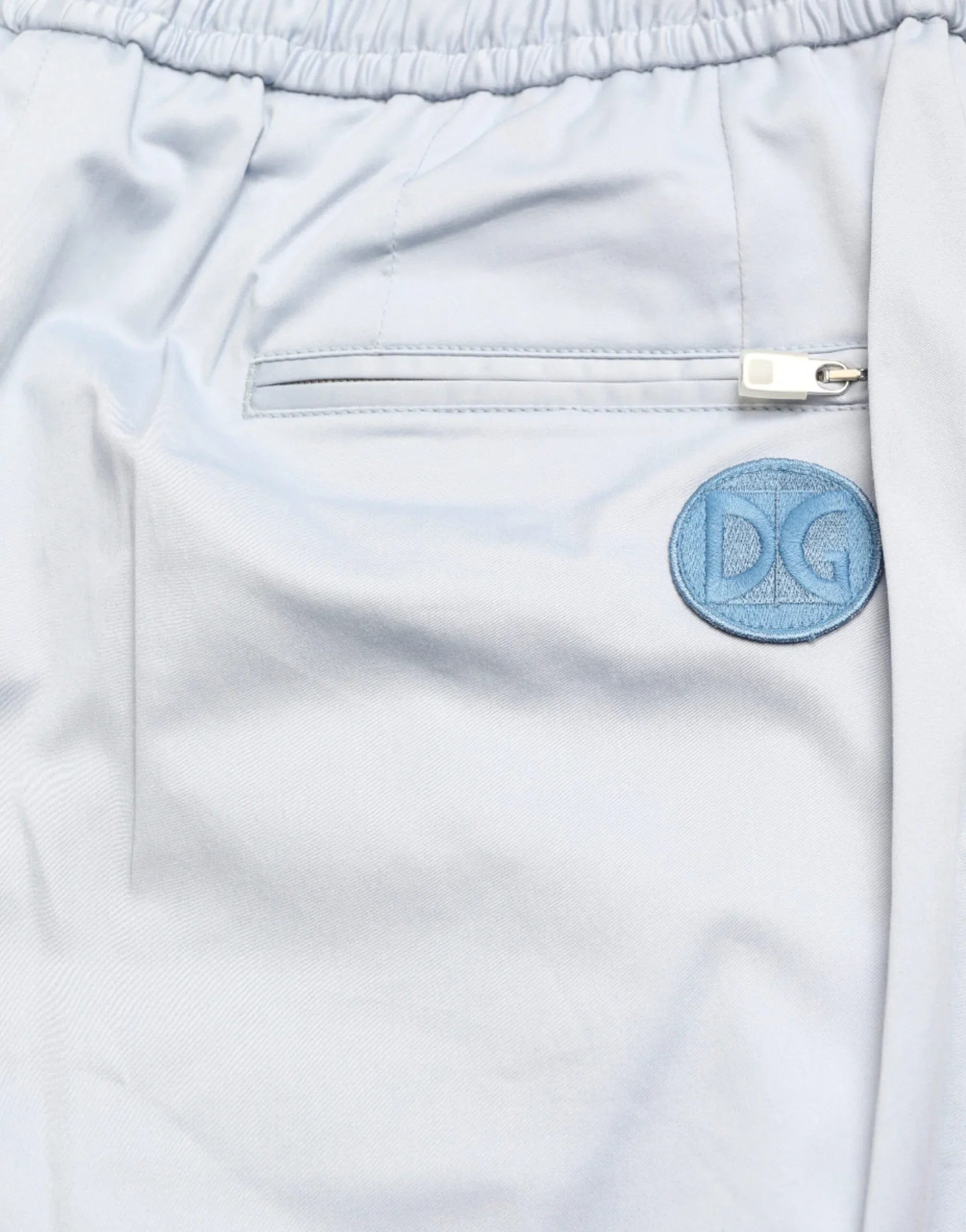 Dolce & Gabbana Light Blue Cotton Stretch Jogger Pants - Zeiniez