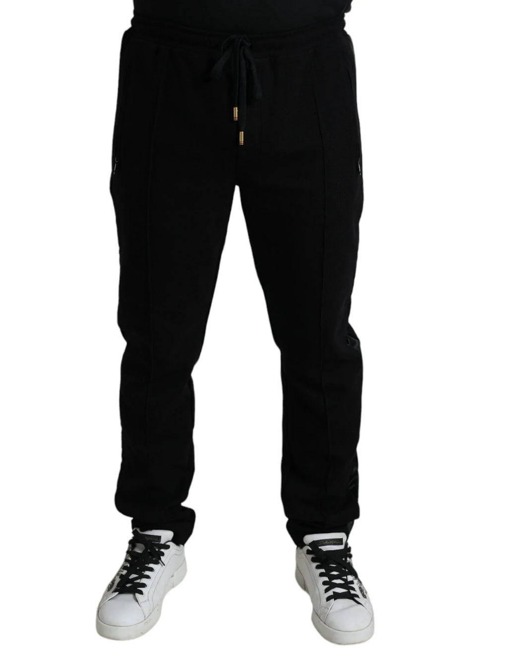 Dolce & Gabbana Black Cotton Skinny Jogger Sweatpants Pants - Zeiniez