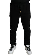 Dolce & Gabbana Black Cotton Skinny Jogger Sweatpants Pants - Zeiniez
