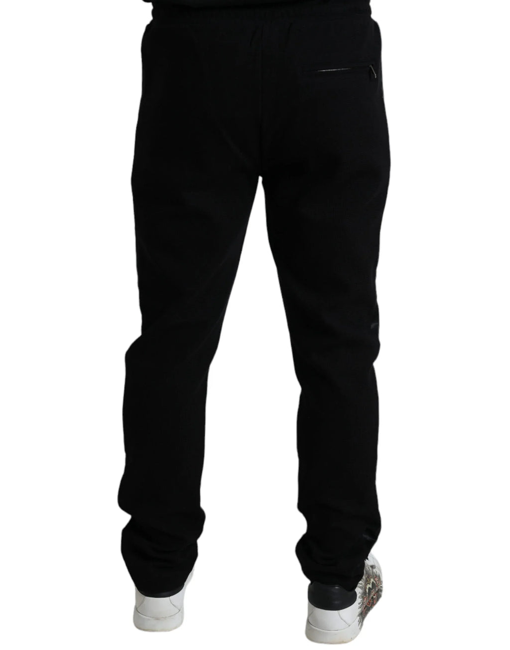 Dolce & Gabbana Black Cotton Skinny Jogger Sweatpants Pants - Zeiniez