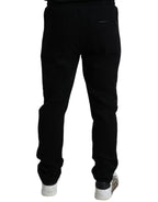 Dolce & Gabbana Black Cotton Skinny Jogger Sweatpants Pants - Zeiniez