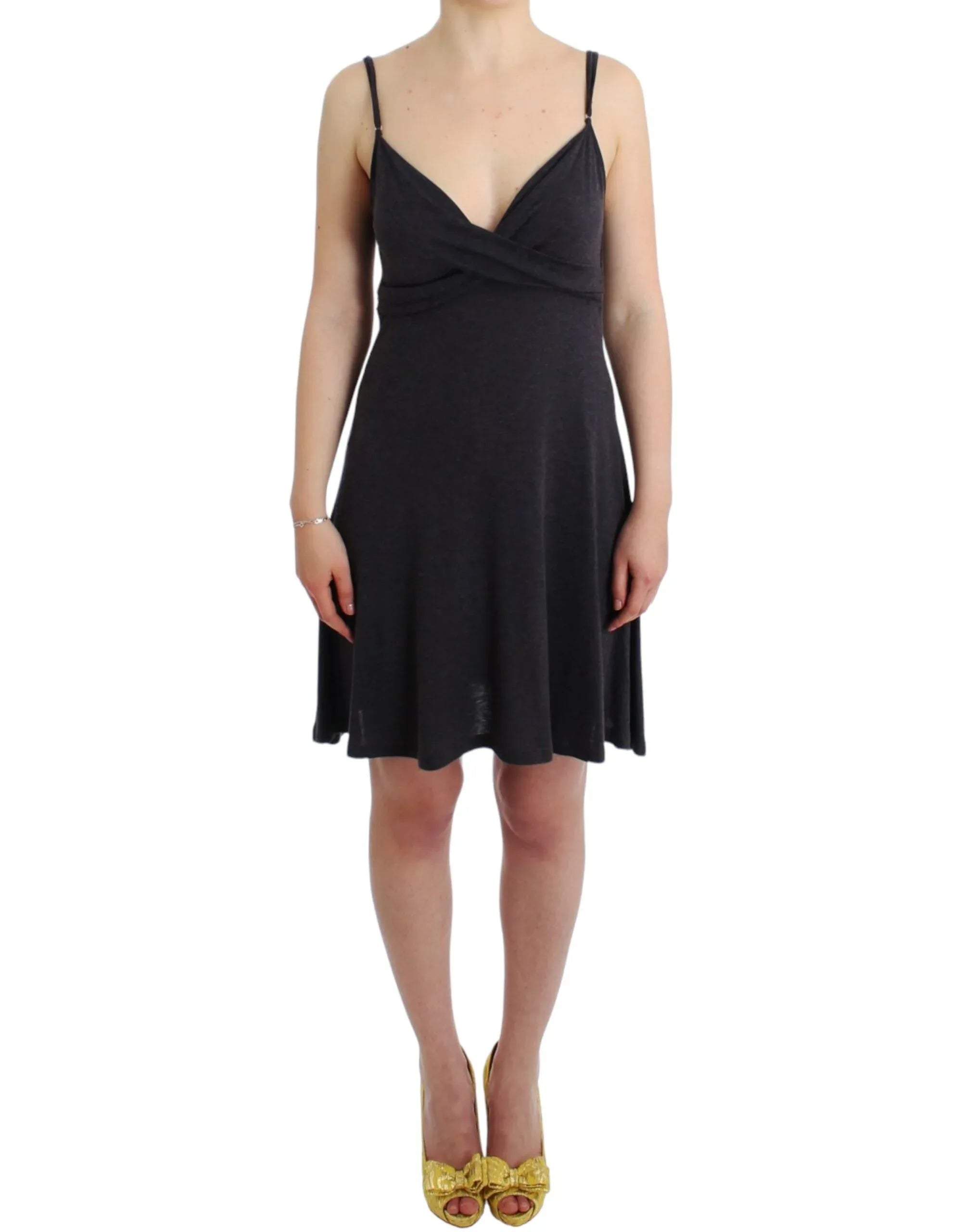 Costume National Gray knitted A-line dress - Zeiniez