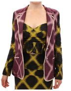 House of Holland Purple checkered blazer jacket - Zeiniez