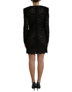 Dolce & Gabbana Black Bodycon Lace Cotton Sheath Mini Dress - Zeiniez
