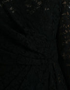 Dolce & Gabbana Black Bodycon Lace Cotton Sheath Mini Dress - Zeiniez