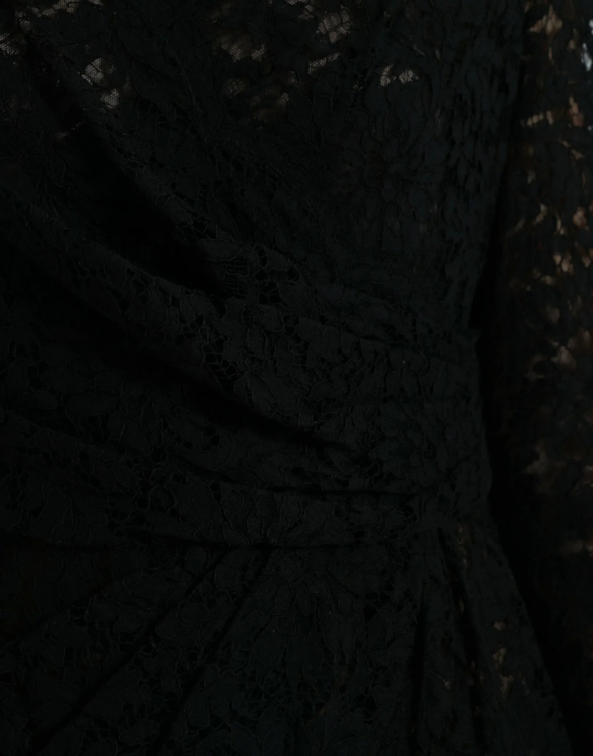 Dolce & Gabbana Black Bodycon Lace Cotton Sheath Mini Dress - Zeiniez