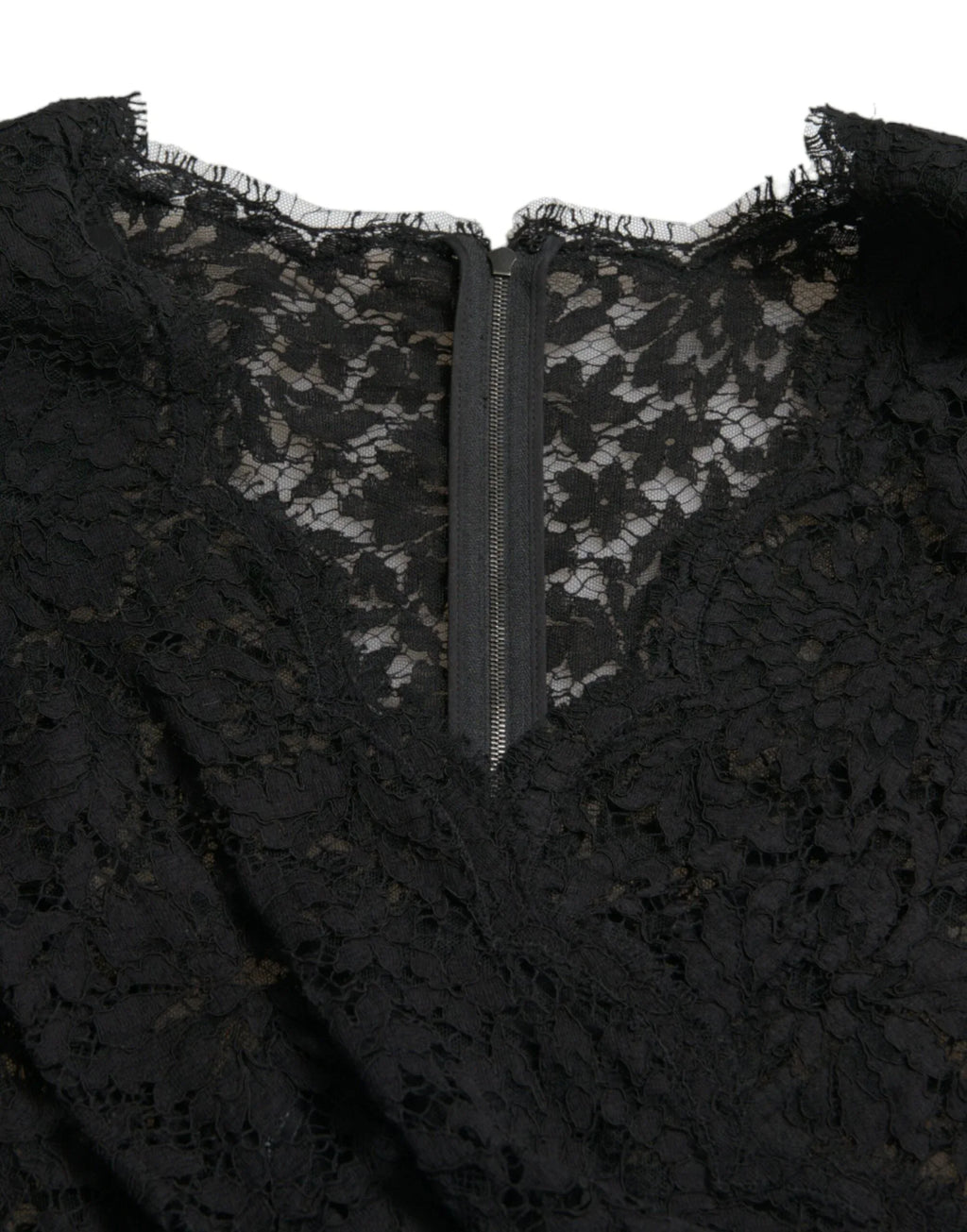 Dolce & Gabbana Black Bodycon Lace Cotton Sheath Mini Dress - Zeiniez