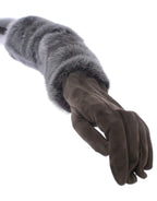 Dolce & Gabbana Gray Mink Fur Lambskin Suede Leather Gloves - Zeiniez