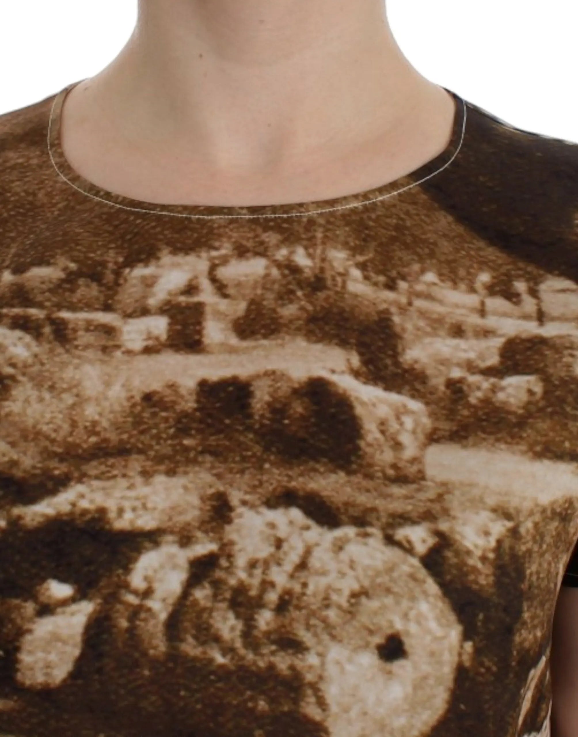 Dolce & Gabbana Brown Taormina silk blouse Dolce & Gabbana