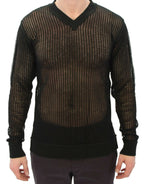 Dolce & Gabbana Dark Green Runway Netz Pullover Netted Sweater Dolce & Gabbana