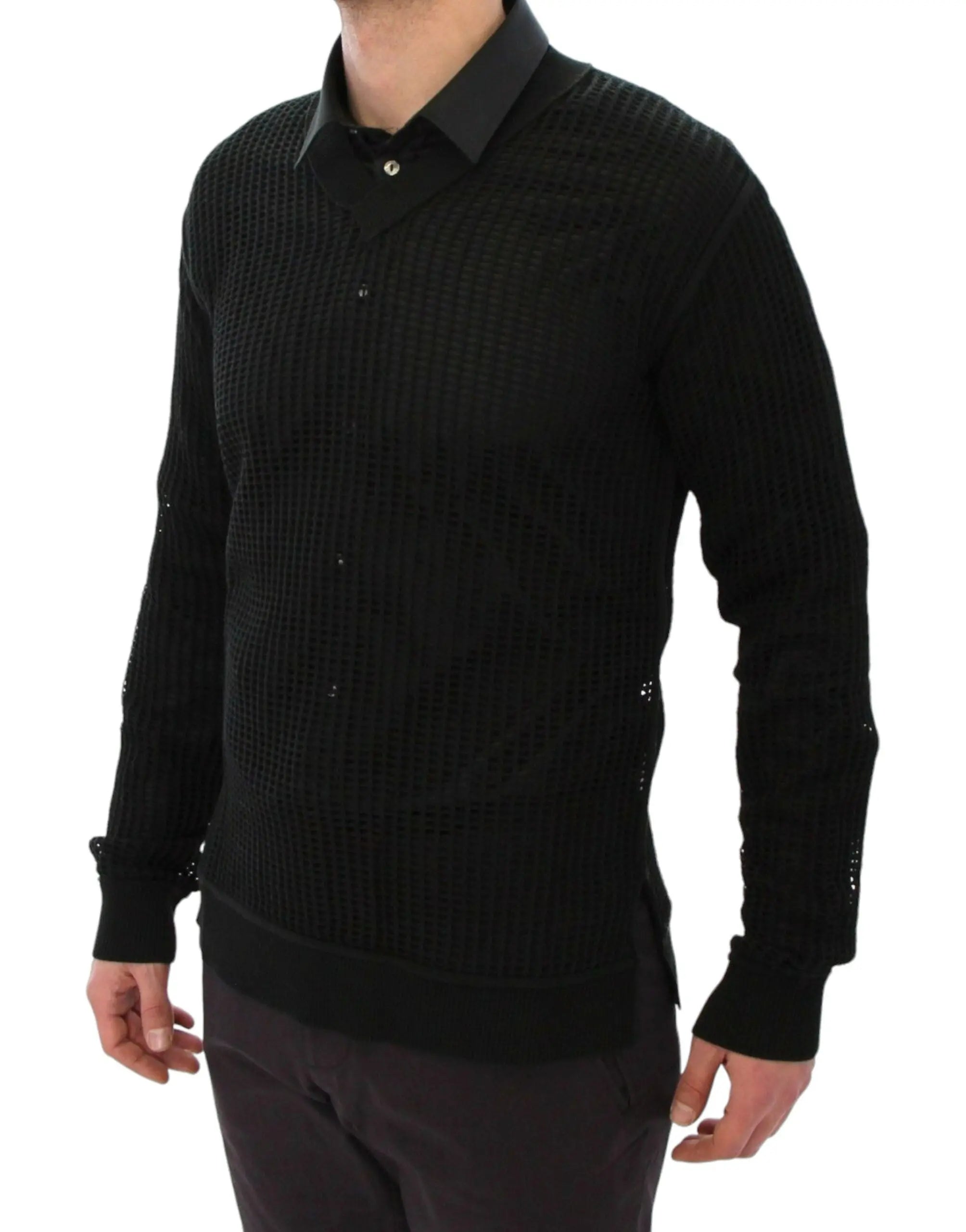 Dolce & Gabbana Dark Green Runway Netz Pullover Netted Sweater Dolce & Gabbana