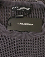 Dolce & Gabbana Purple Runway Netz Pullover Netted Sweater Dolce & Gabbana