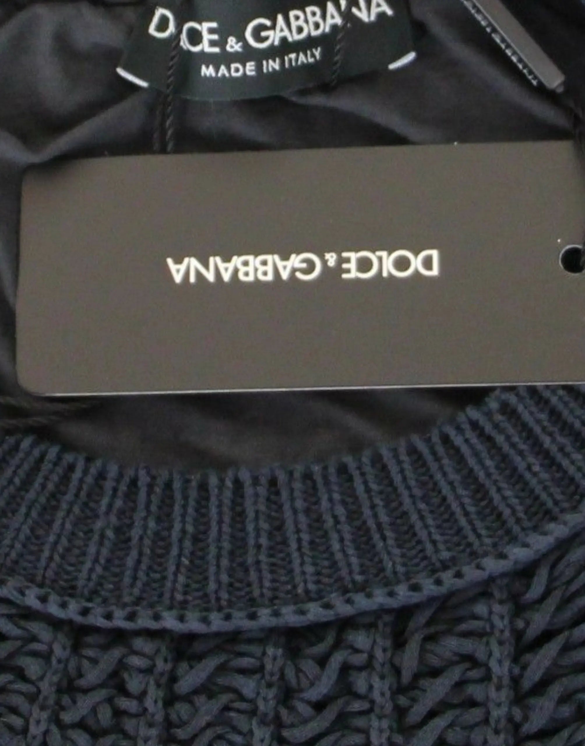 Dolce & Gabbana Blue Runway Netz Pullover Netted Sweater Dolce & Gabbana