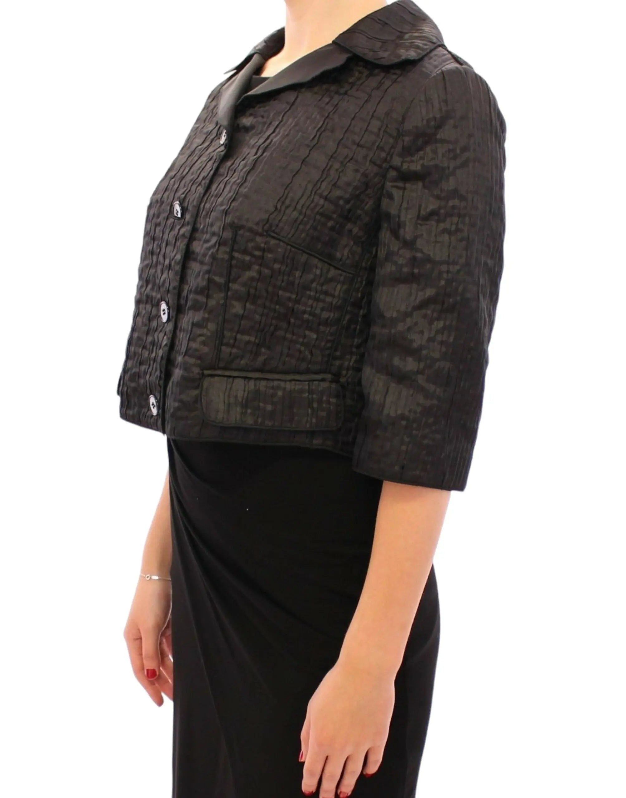 Dolce & Gabbana Black Short Bolero Shrug Jacket Coat Dolce & Gabbana
