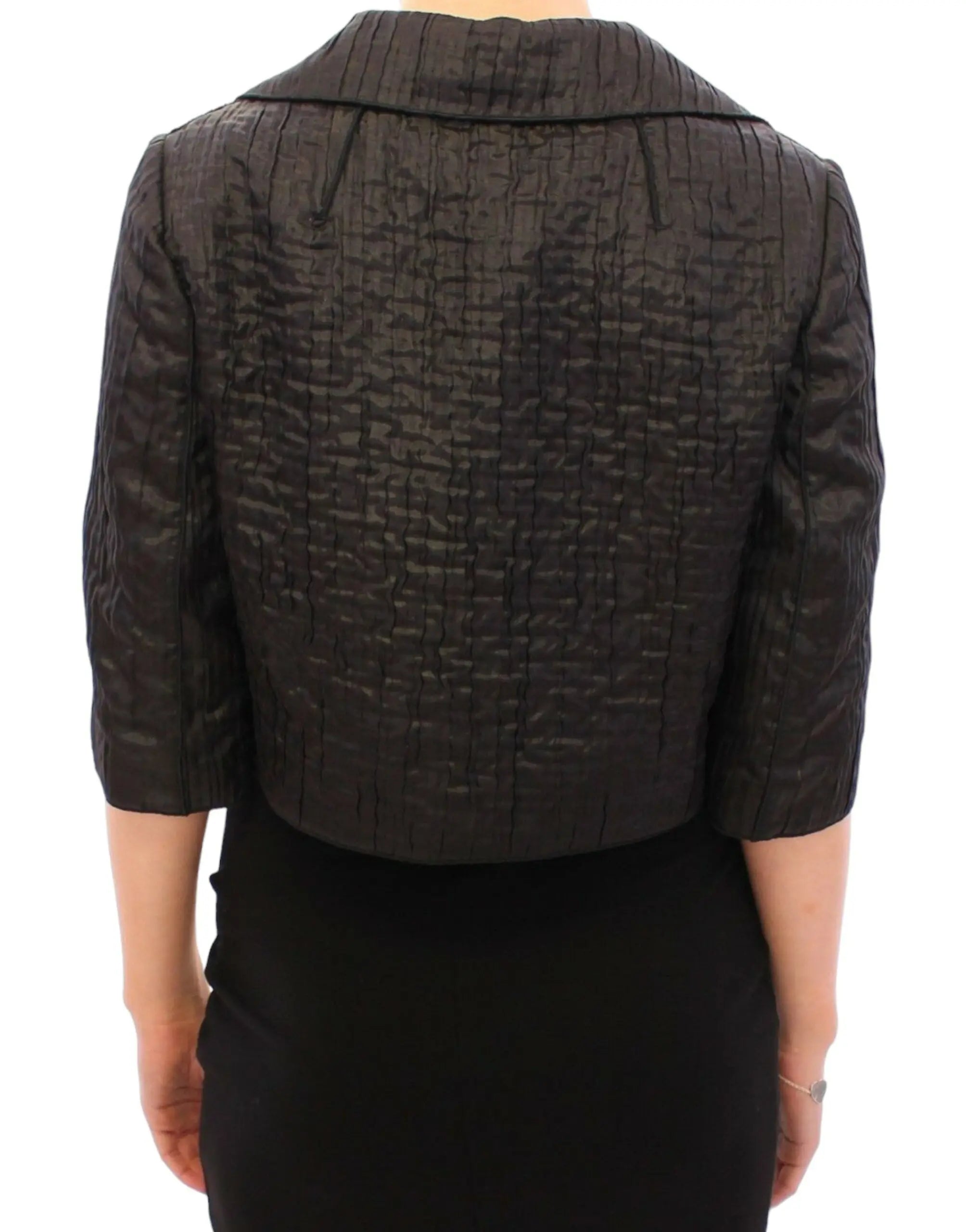 Dolce & Gabbana Black Short Bolero Shrug Jacket Coat Dolce & Gabbana