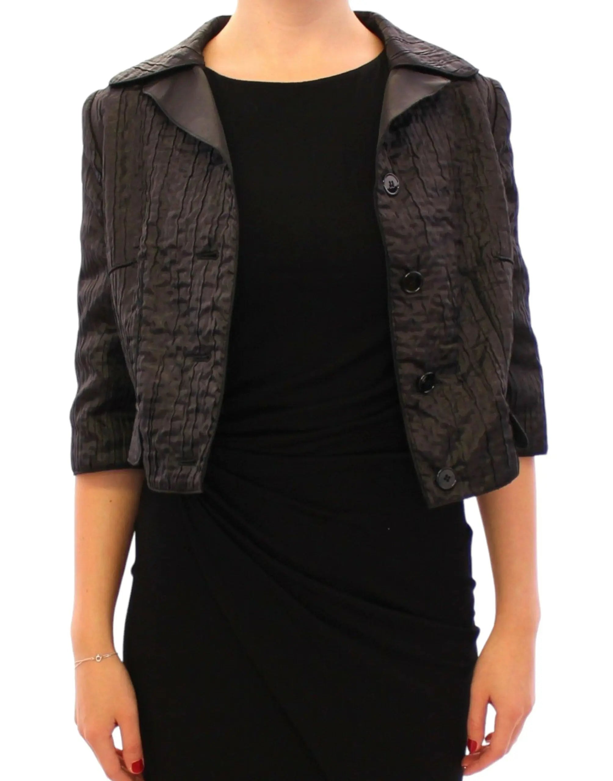 Dolce & Gabbana Black Short Bolero Shrug Jacket Coat Dolce & Gabbana