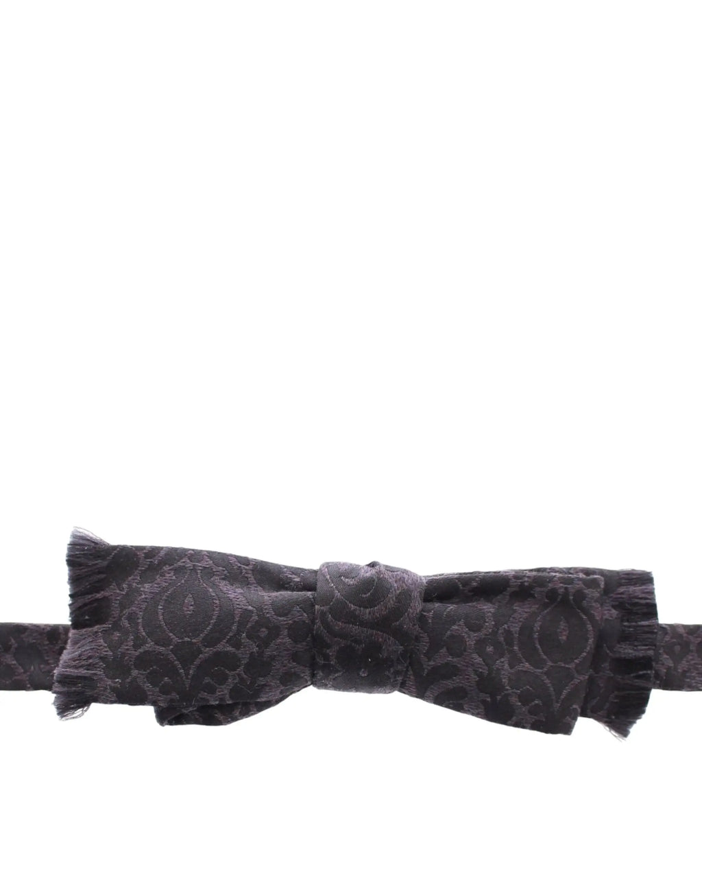 Dolce & Gabbana Gray Black Wool Bow Tie Dolce & Gabbana