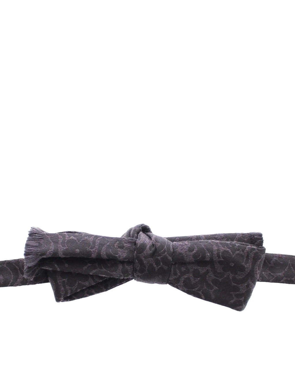 Dolce & Gabbana Gray Black Wool Bow Tie Dolce & Gabbana