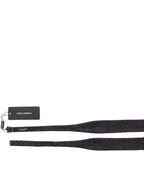 Dolce & Gabbana Gray Black Wool Bow Tie Dolce & Gabbana