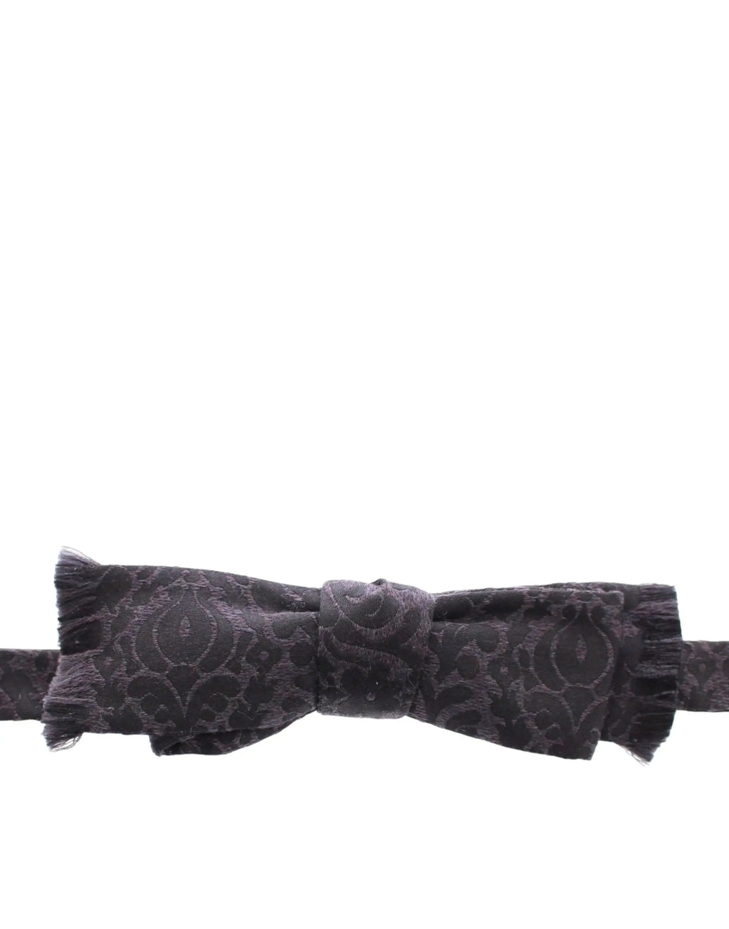 Dolce & Gabbana Gray Black Wool Silk Bow Tie Dolce & Gabbana