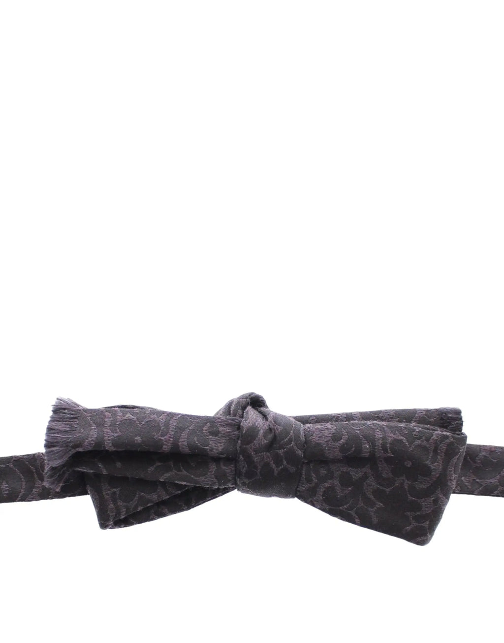 Dolce & Gabbana Gray Black Wool Silk Bow Tie Dolce & Gabbana