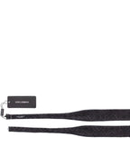 Dolce & Gabbana Gray Black Wool Silk Bow Tie Dolce & Gabbana