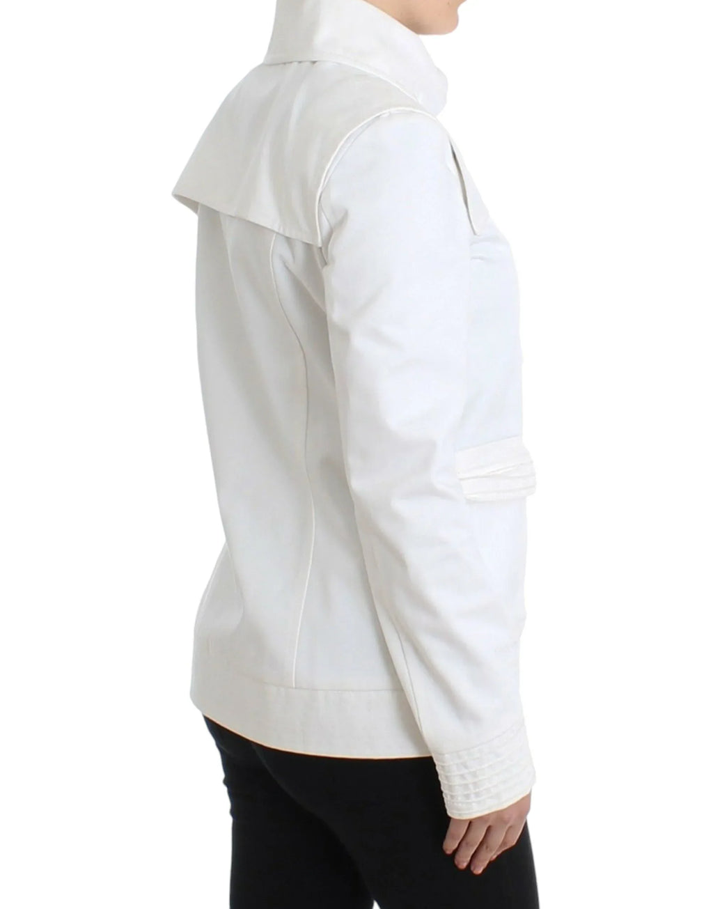 GF Ferre White Double Breasted Jacket Coat Blazer - Zeiniez