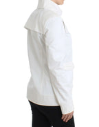 GF Ferre White Double Breasted Jacket Coat Blazer - Zeiniez