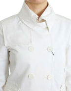 GF Ferre White Double Breasted Jacket Coat Blazer - Zeiniez