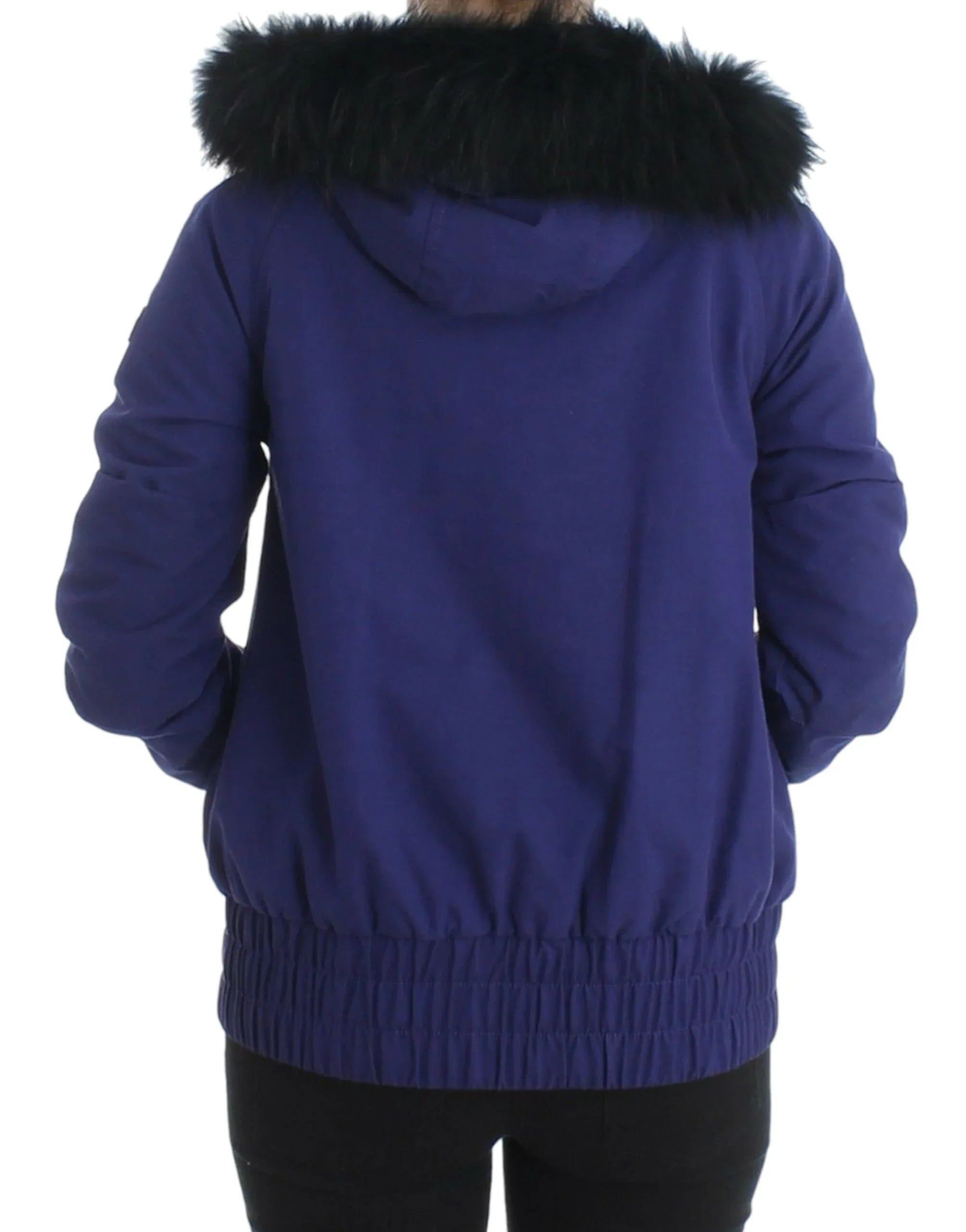 GF Ferre Blue Padded Jacket Hooded Short K-Way - Zeiniez