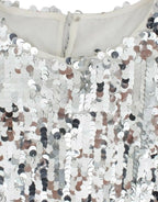 Dolce & Gabbana Silver Sequined Crewneck Blouse T-shirt Top - Zeiniez