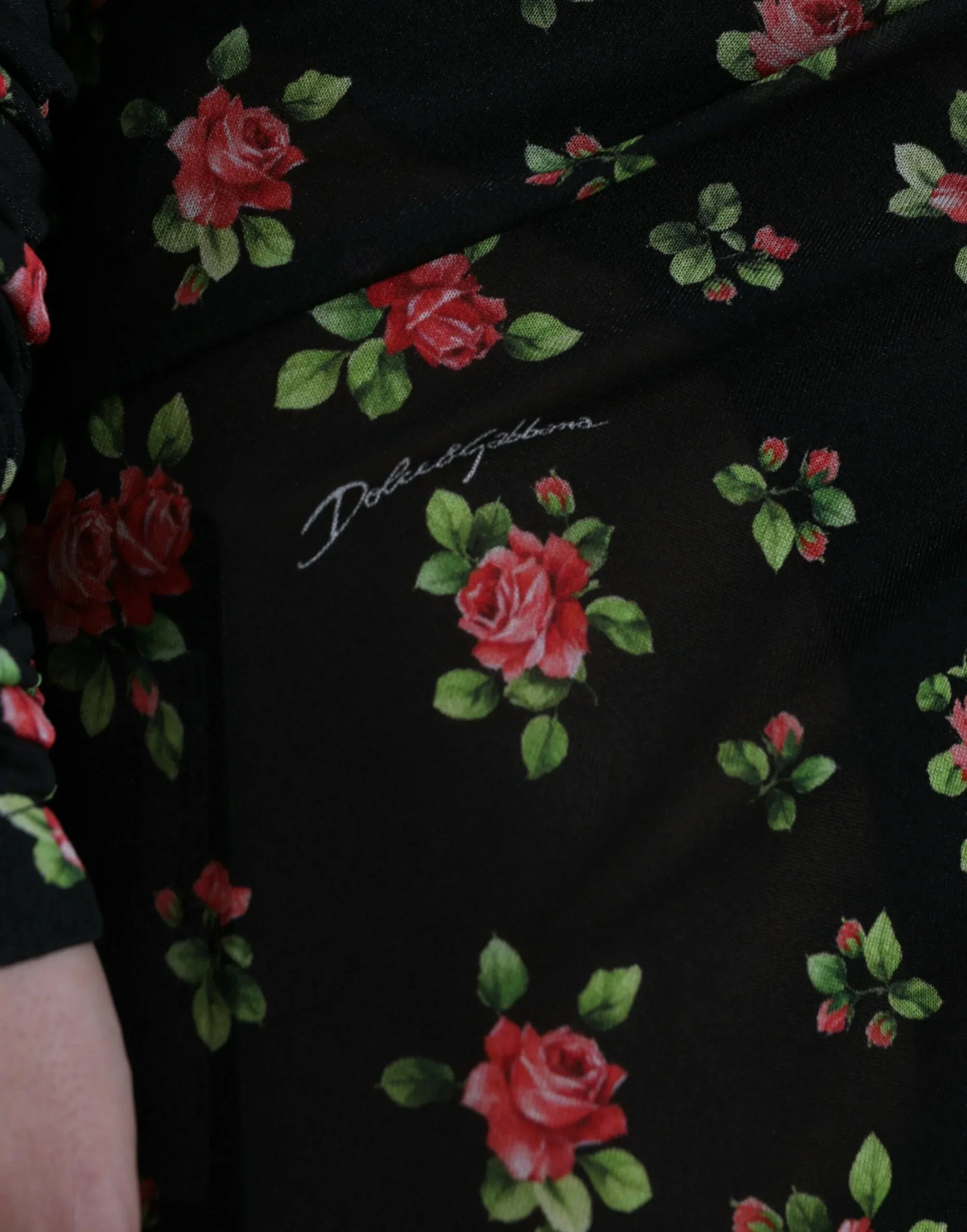 Dolce & Gabbana Black Floral Cut Out Sheath Long Maxi Dress - Zeiniez