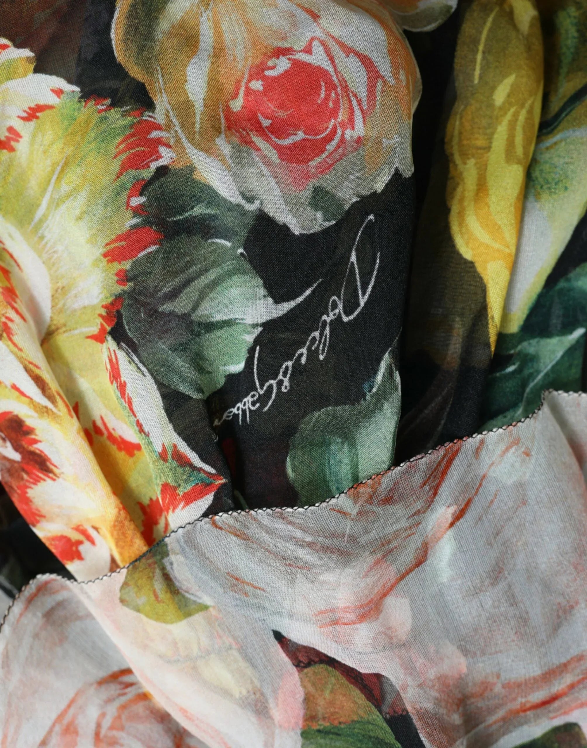 Dolce & Gabbana Multicolor Floral Chiffon Tiered Maxi Dress - Zeiniez