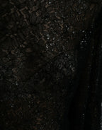 Dolce & Gabbana Black Floral Lace Sheer A-line Midi Dress - Zeiniez