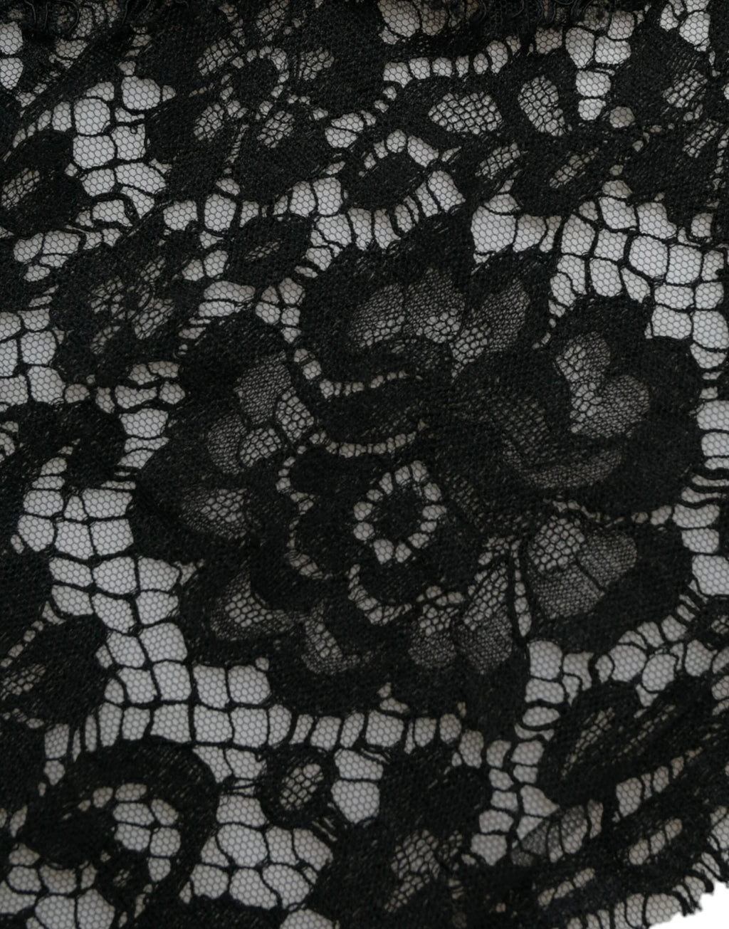 Dolce & Gabbana Black Lace Crystal Embellished Sheath Dress - Zeiniez