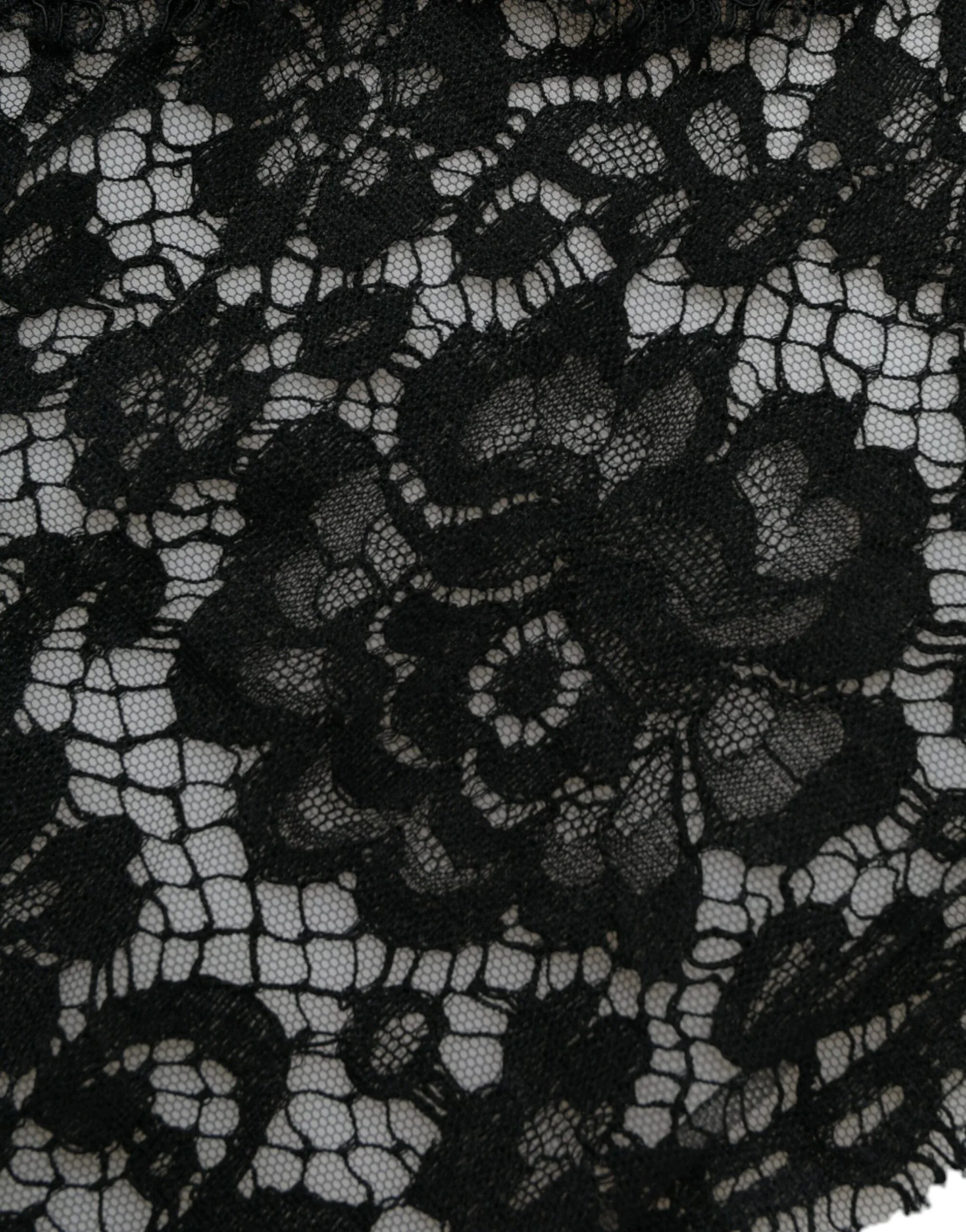 Dolce & Gabbana Black Lace Crystal Embellished Sheath Dress - Zeiniez