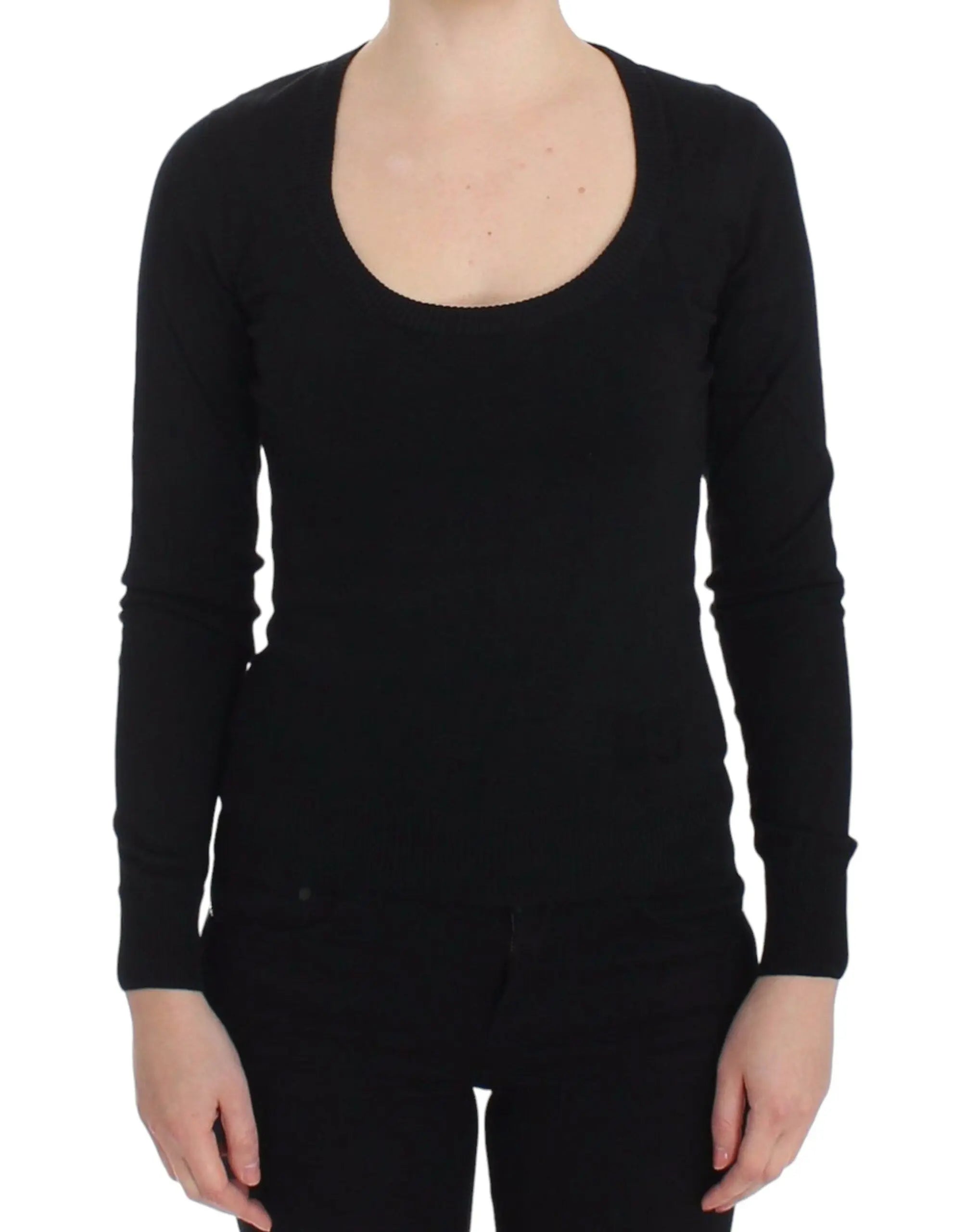 Dolce & Gabbana Black Cashmere Crewneck Sweater Pullover Dolce & Gabbana